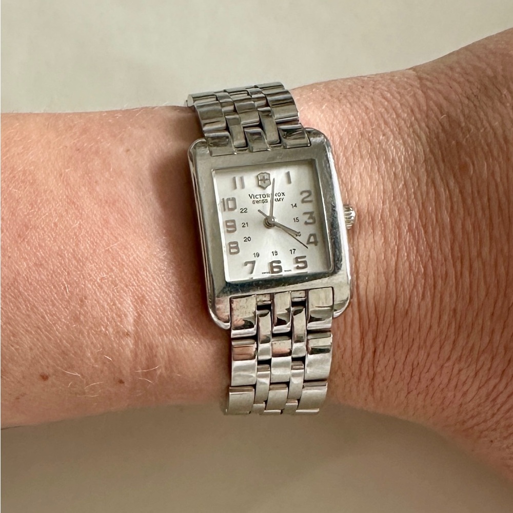 Victorinox Ladies Silver Stainless Steel Square Face Women's Watch